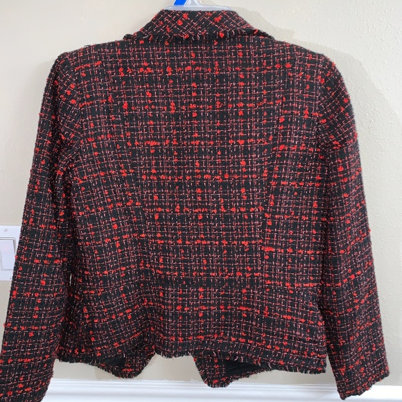 Vintage BETS by Canvasbacks M Woven ArTsY button down jacket Burgundy patchwork - Picture 7 of 7